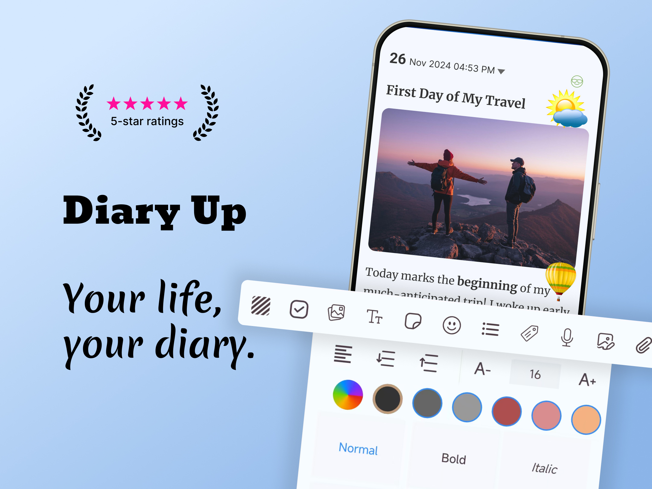 Diary Up screenshot 1